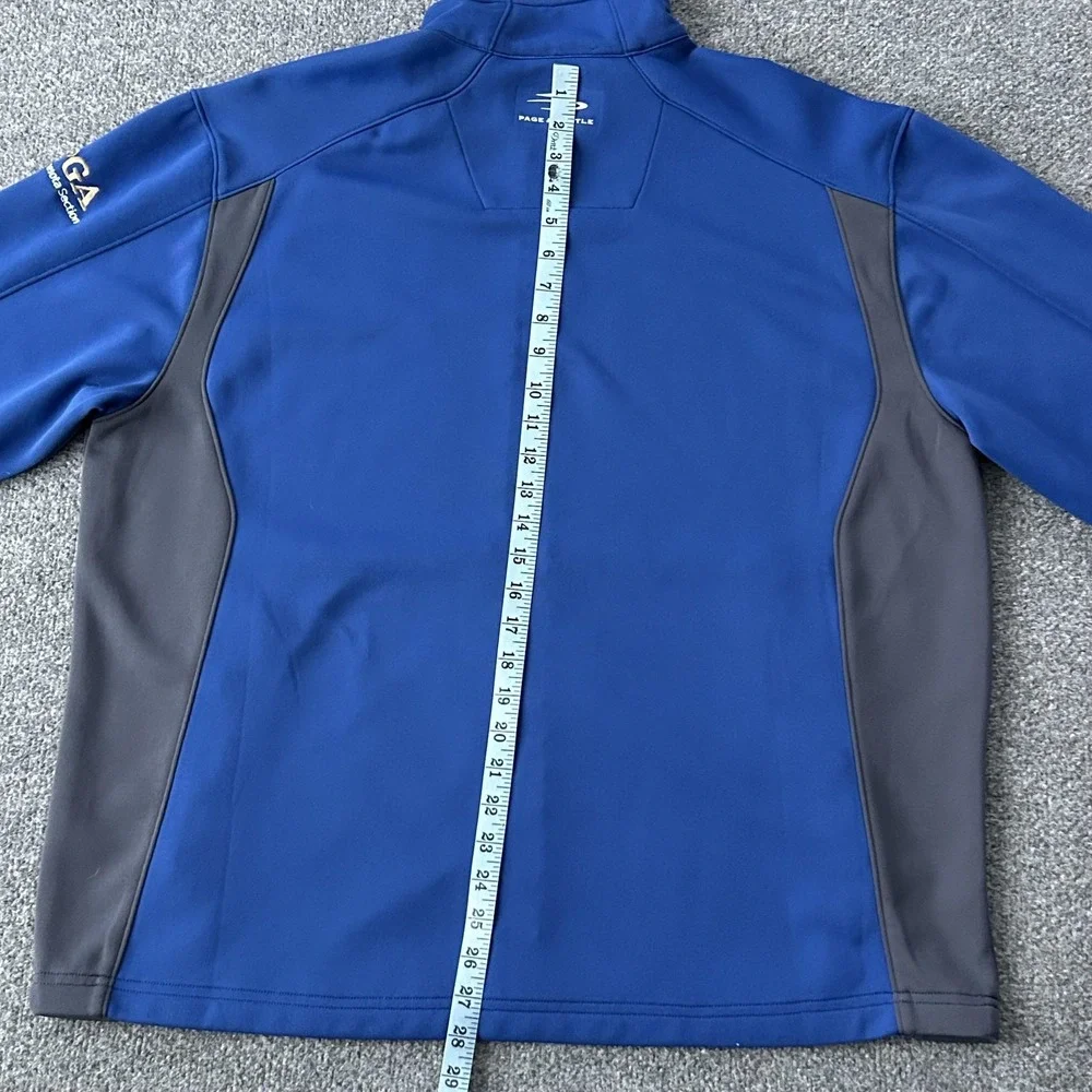 Page & Tuttle Jacket Mens‎ XL Blue Softshell Full Zip Golf PGA Minnesota Section